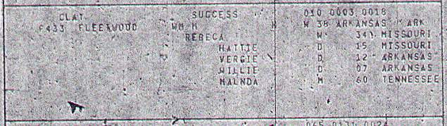 1910 Clay County, AR - Town of Success